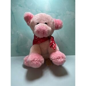 Dan Dee Collector's Choice Pink Pig Plush Stuffed Animal Red‎ Bandana Toy